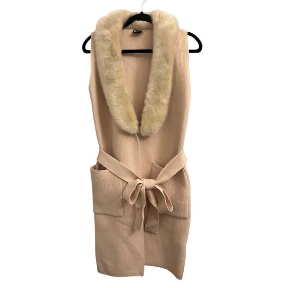 Love Token Renee Fur Collar Sweater Vest XS - Picture 1 of 9